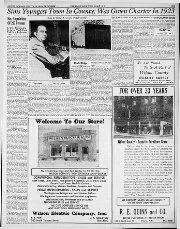 1955 Newspaper Clipping "Sims Youngest Town in County; was given charter in 1923"